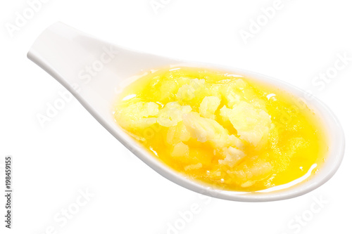 Spoonful of ghee melted butter