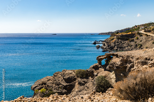 Coastline of Crete outside Lerapetra. Greece and the Mediterranean sea, blue, water  © Patric Rosberg