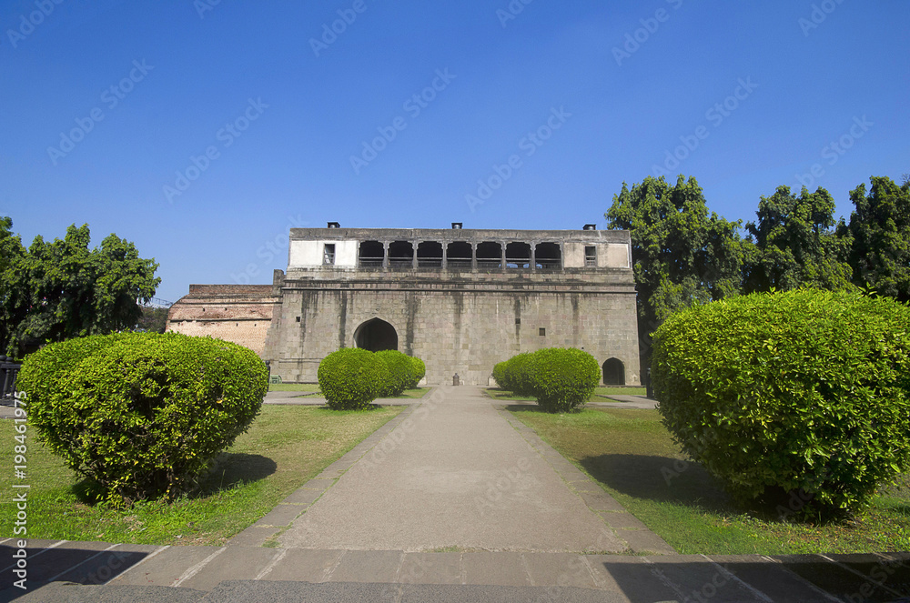 Ruins, Shaniwar Wada. Historical fortification built in 1732 and  seat of the Peshwas until 1818
