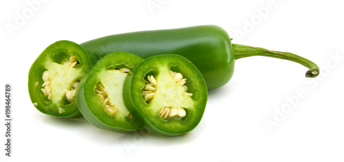 Картината върху платно A pile of finely chopped chilli peppers on a white background