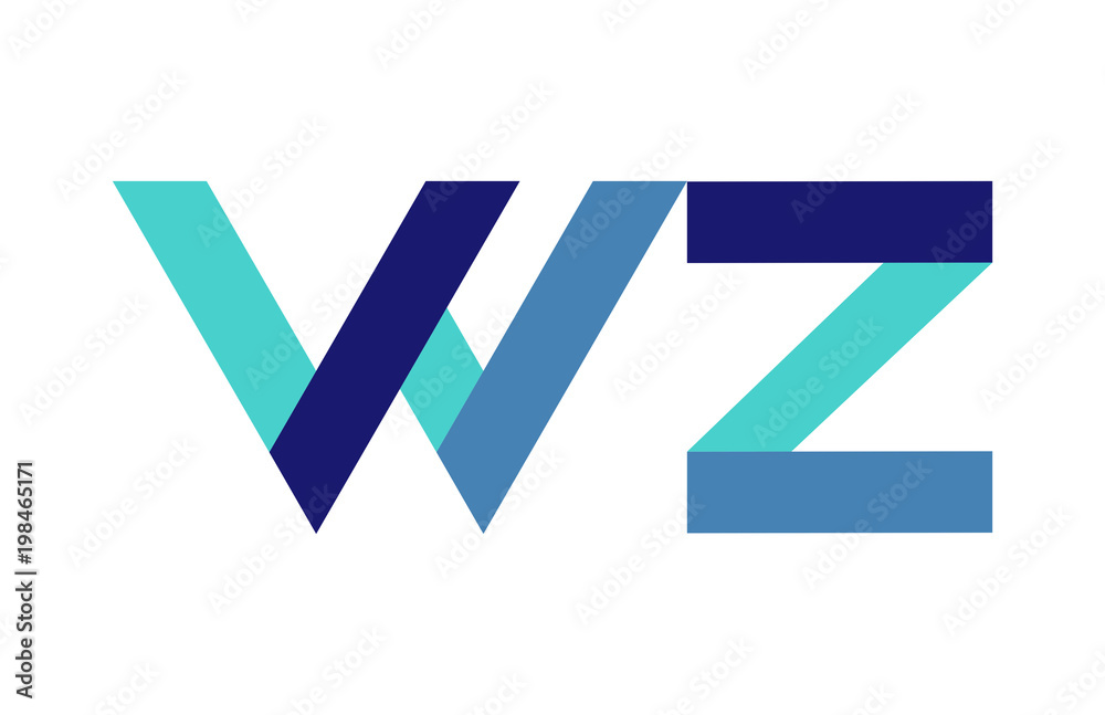 WZ Ribbon Letter Logo WZ Ribbon Letter Logo