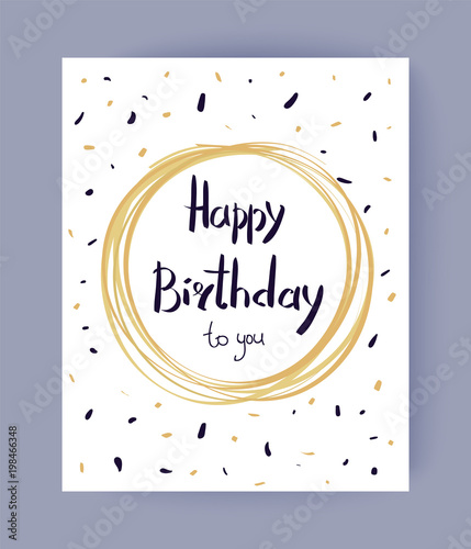 Happy Birthday to You Congrats Vector Illustration