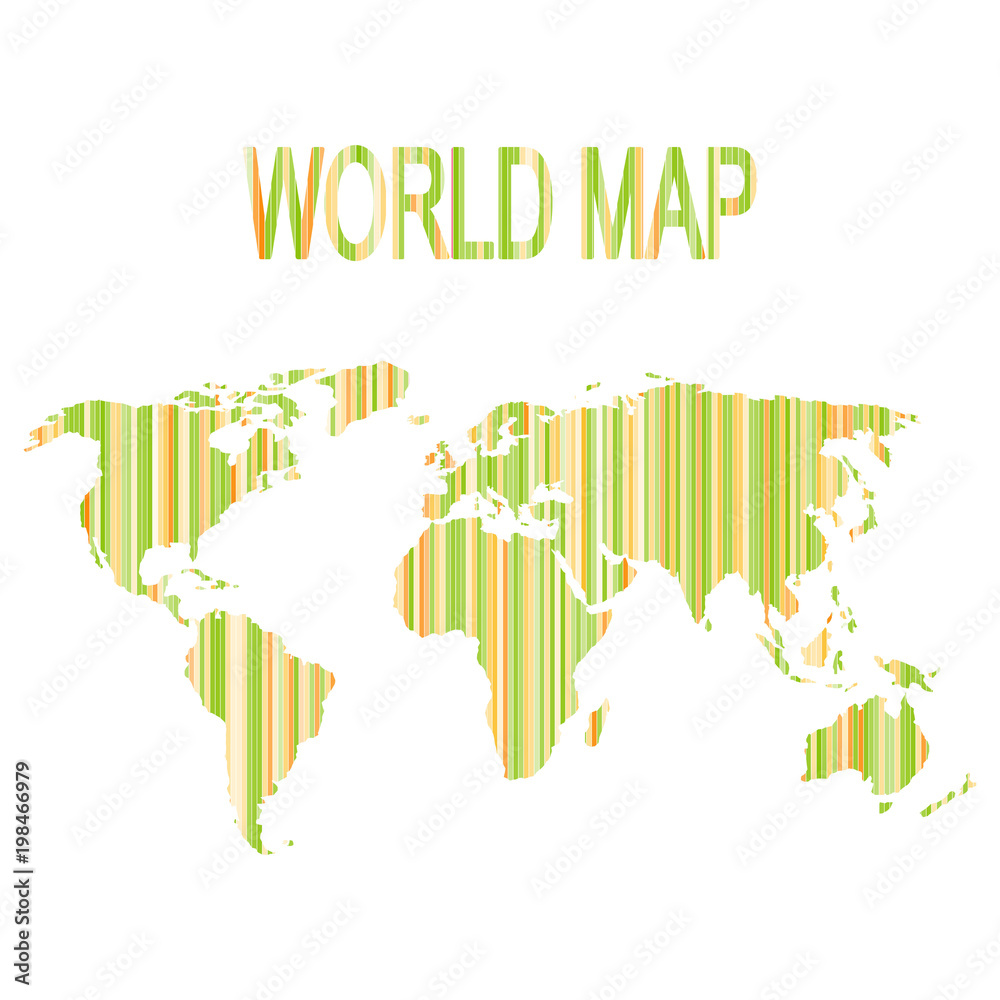 Set of monochrome icons with world map for your design Set of monochrome icons with world map for your design
