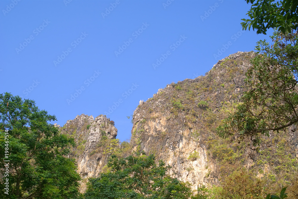 landscape of mountain and blue sky landscape of mountain and blue sky