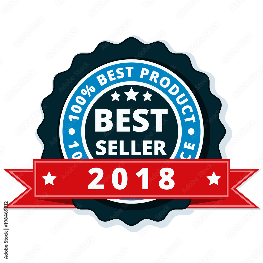 Best Seller 2018 label illustration Best Seller 2018 label illustration