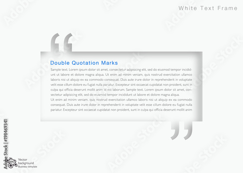 White Quotation Marks_Text Frame #Vector Graphics