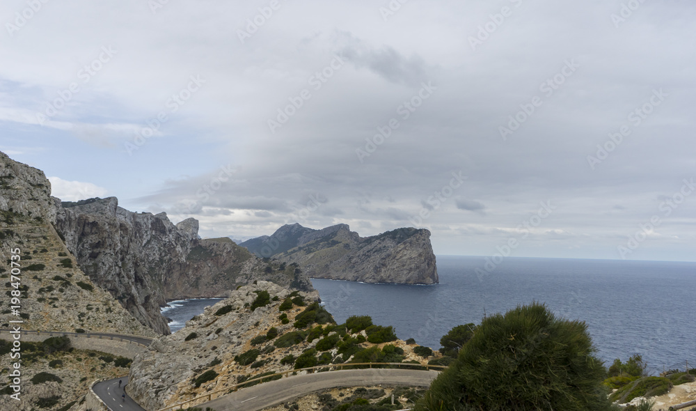 Naklejka premium Coast, Cape Formentor in Mallorca island, Spain