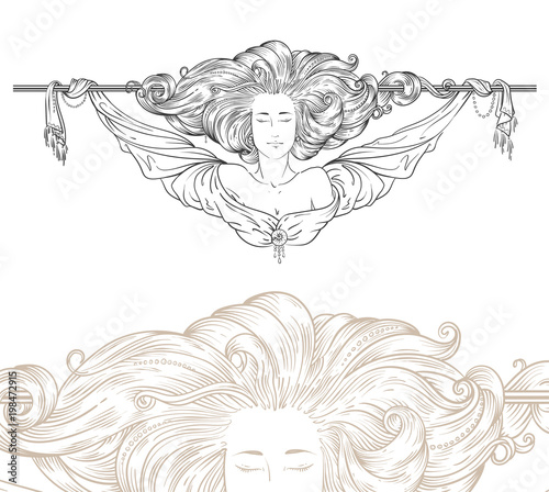art-nouveau decorative divider