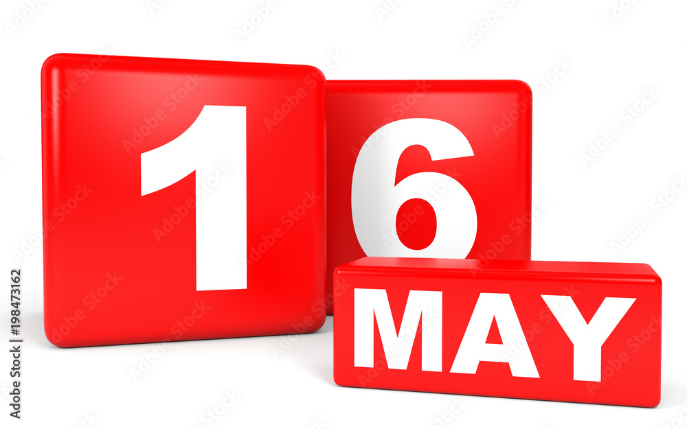 May 16. Calendar on white background. May 16. Calendar on white background.