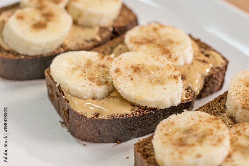 Chocolate cake with banana and cinnamon. Chocolate cake with banana and cinnamon.