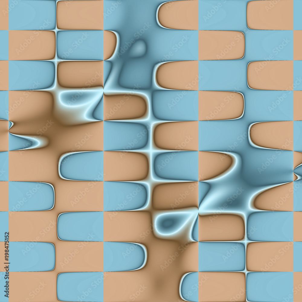 Fototapeta premium abstrakt fraktal muster cyan beige 