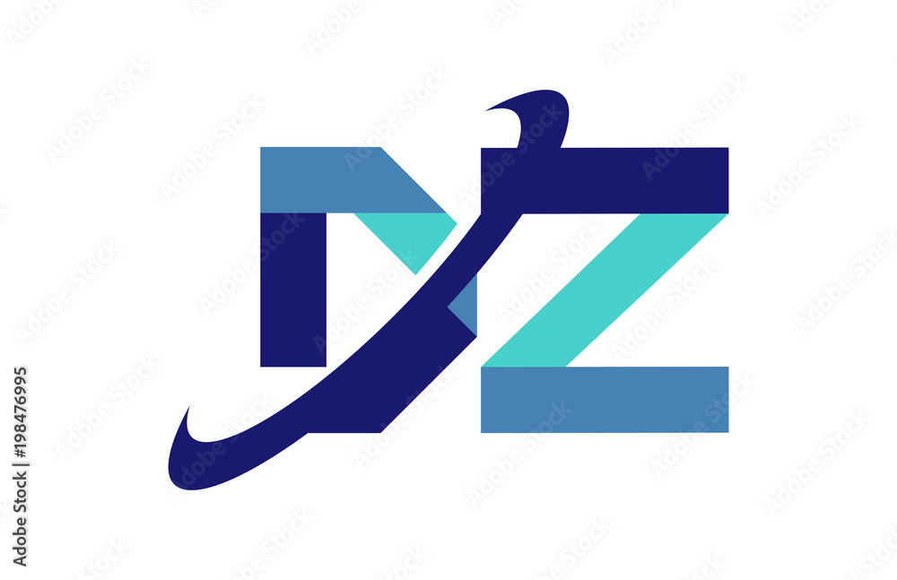 DZ Ellipse Swoosh Ribbon Letter Logo DZ Ellipse Swoosh Ribbon Letter Logo
