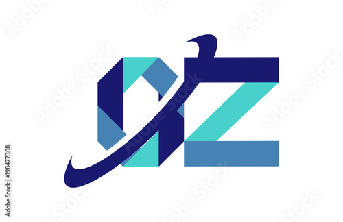 OZ Ellipse Swoosh Ribbon Letter Logo