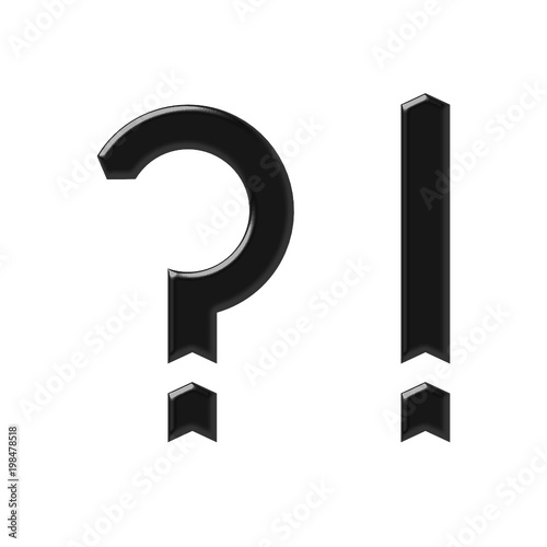 znak zapytania i wykrzyknik