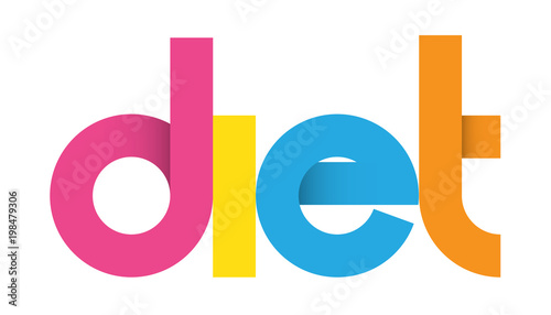 DIET colourful letters icon