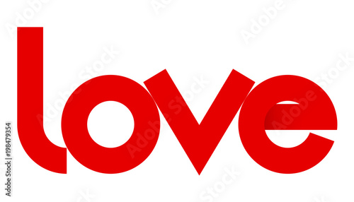 LOVE colourful vector letters icon