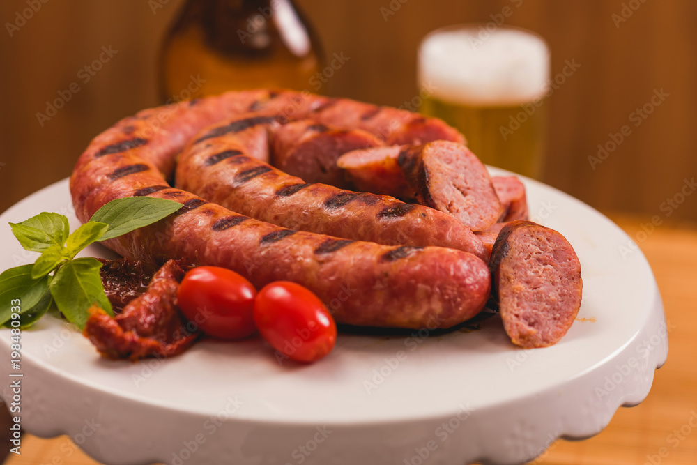Ready-to-serve pork sausage barbecue Ready-to-serve pork sausage barbecue