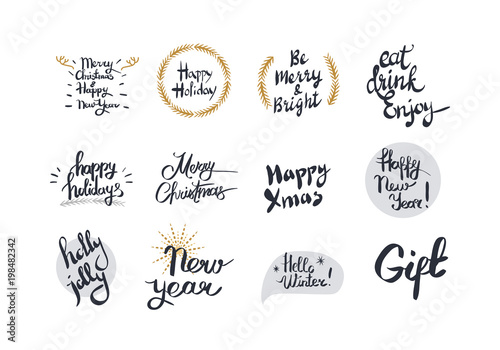 Merry Christmas and Happy New Year White Card