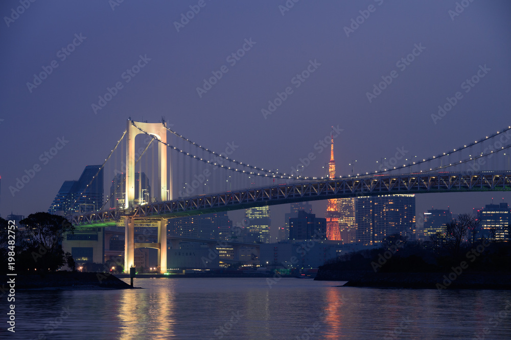 Fototapeta premium レインボーブリッジの夜景