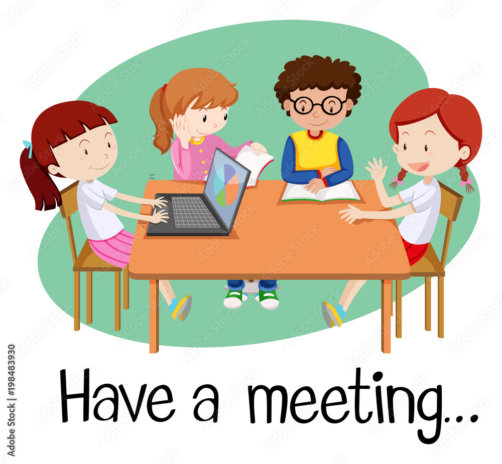 People having a meeting on white background People having a meeting on white background