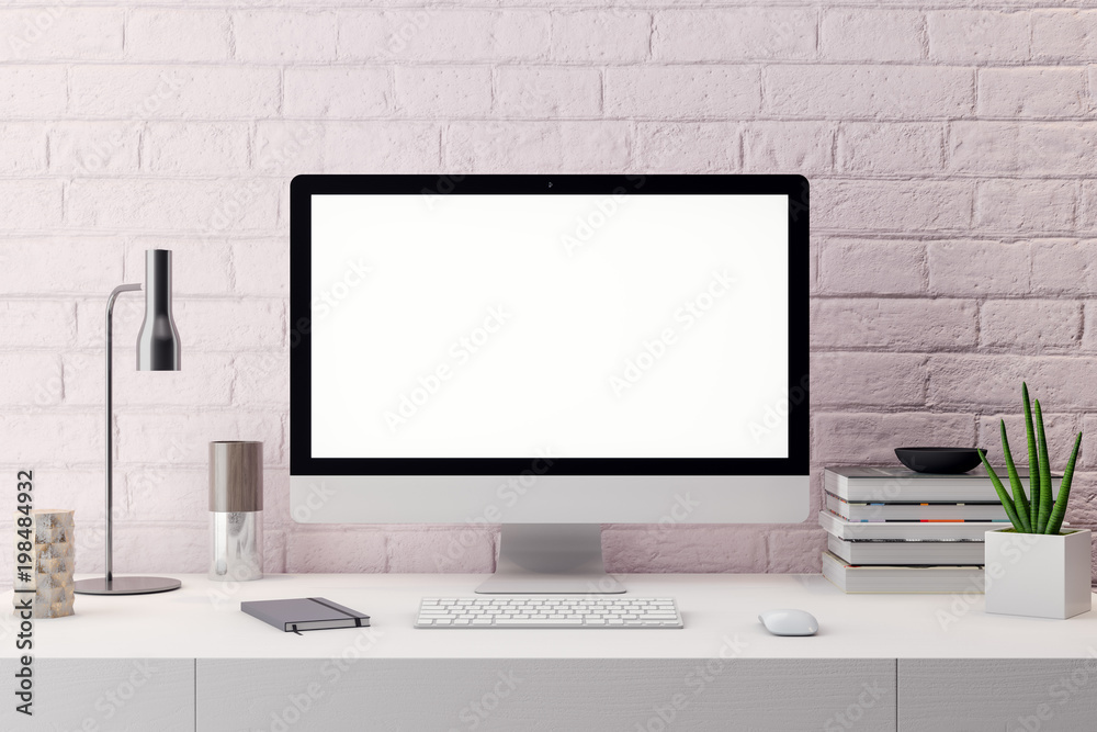 Fototapeta premium Mockup Poster in the interior, 3D illustration of a modern design