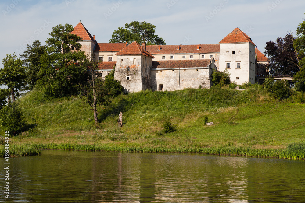 View to ancient castle in Svirzh, Ukraine