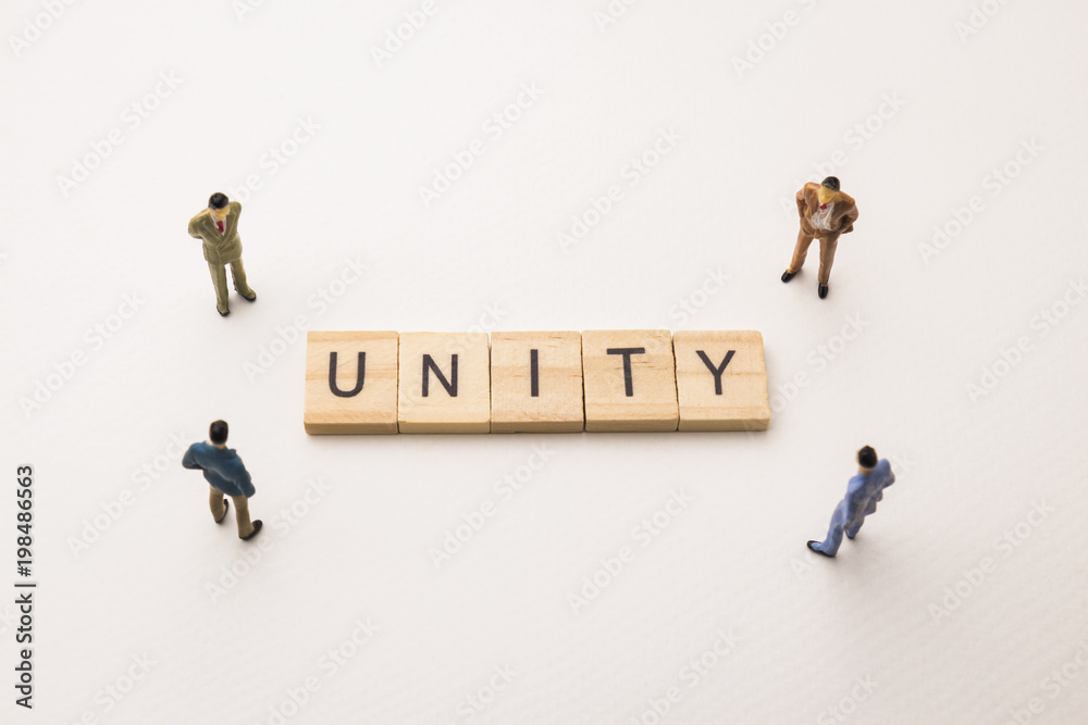 businessman figures meeting on unity conceptual