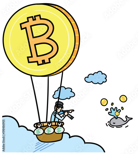 Bitcoin doodle vector illustration