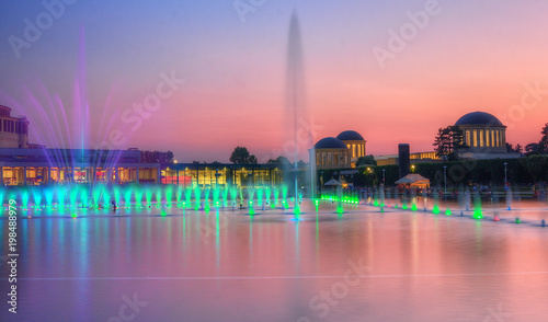 Multimedia fountain in Wroclaw