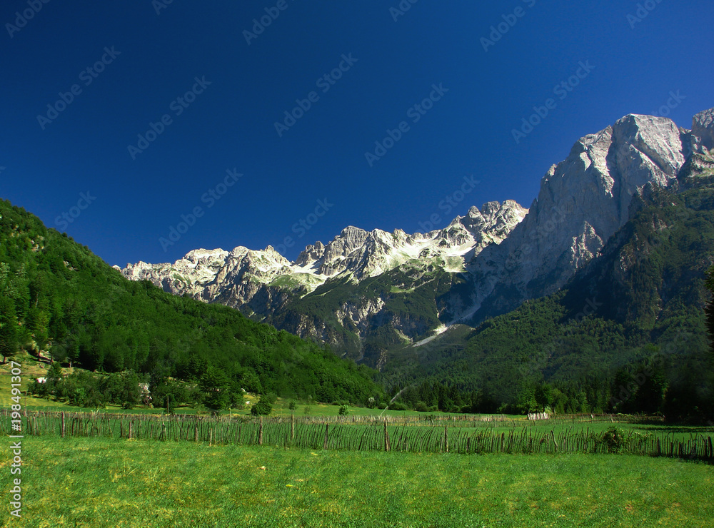 Albania secrets mountain, green pastures and forest