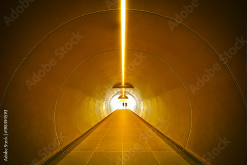 Abstract background. Construction tunnel perspective. Picture for add text message. Backdrop for design art work.