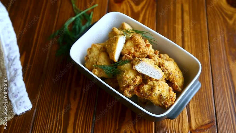 chicken fried in batter with dill chicken fried in batter with dill