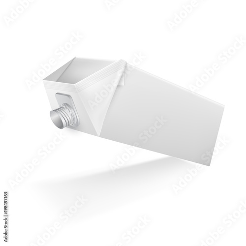 Empty  realistic packaging layout with screw cap 