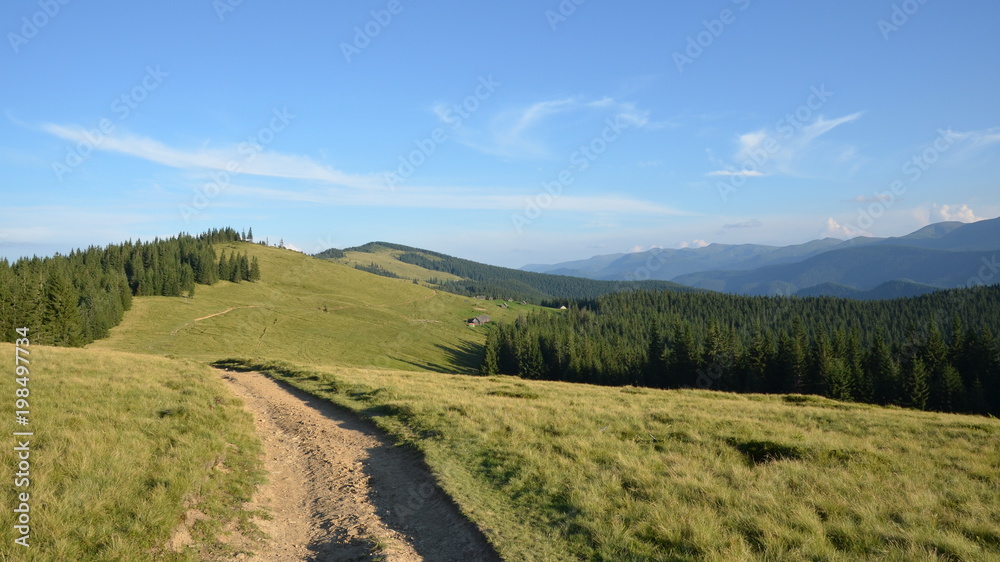 The road to the mountain Kukul, Carpathians