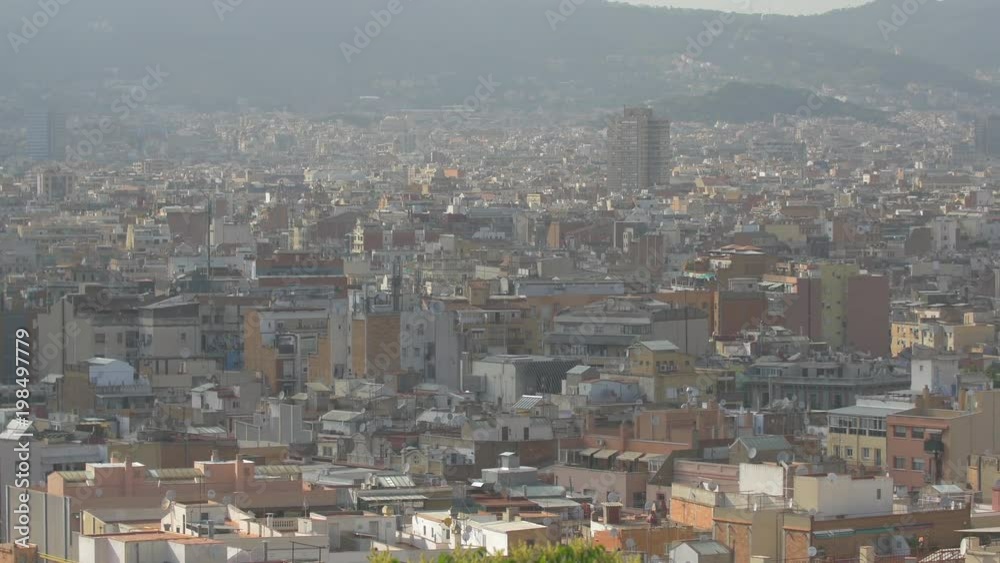 Barcelona cityscape with apartment buildings Barcelona cityscape with apartment buildings