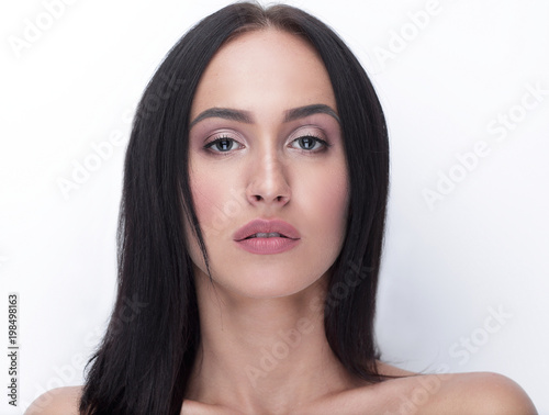 Young woman close up face beauty portrait © ASDF