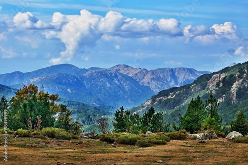 Corsica-view from the pass Col de Vergio