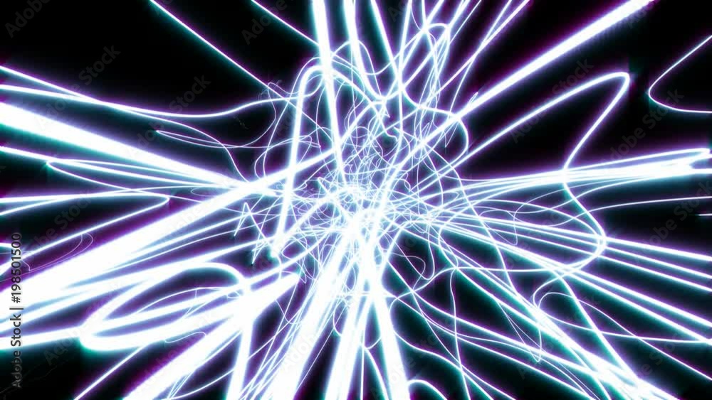Abstract energy lines animation on dark background. Abstract energy lines animation on dark background.