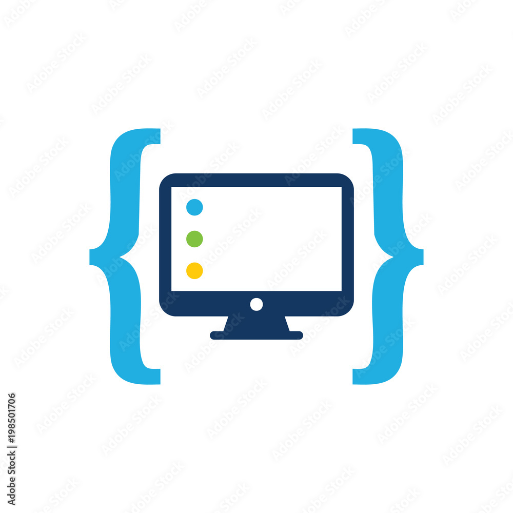 Computer Code Logo Icon Design Computer Code Logo Icon Design