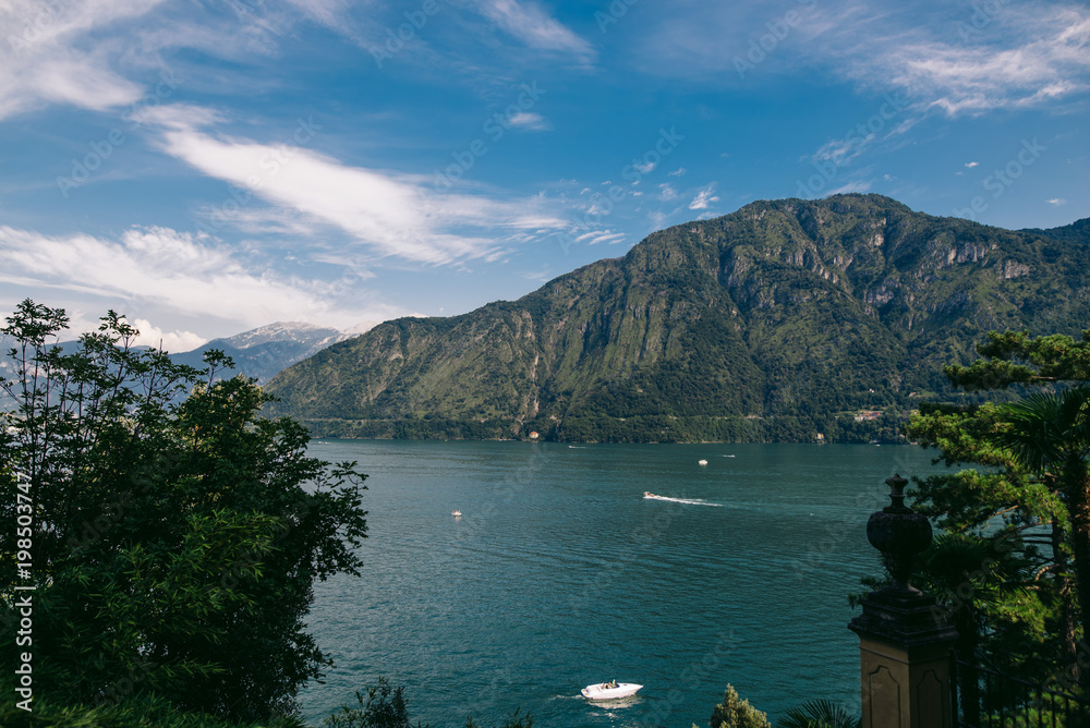 Lake Como and houses