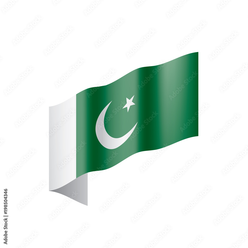 Pakistan flag, vector illustration