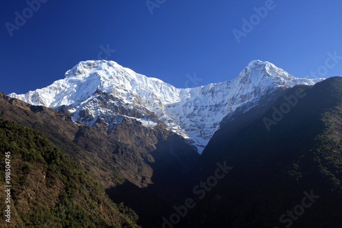 South face of Annapurna South - 7,219 m (23,684 ft), Annapurna Massif, Himalayas, Nepal 