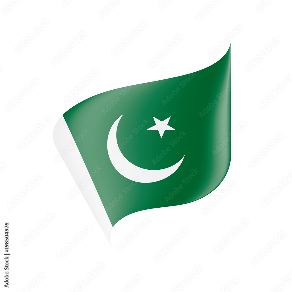 Pakistan flag, vector illustration Pakistan flag, vector illustration