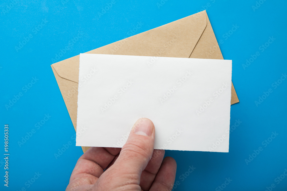 Empty mail in your hand. Mock up. Empty mail in your hand. Mock up.