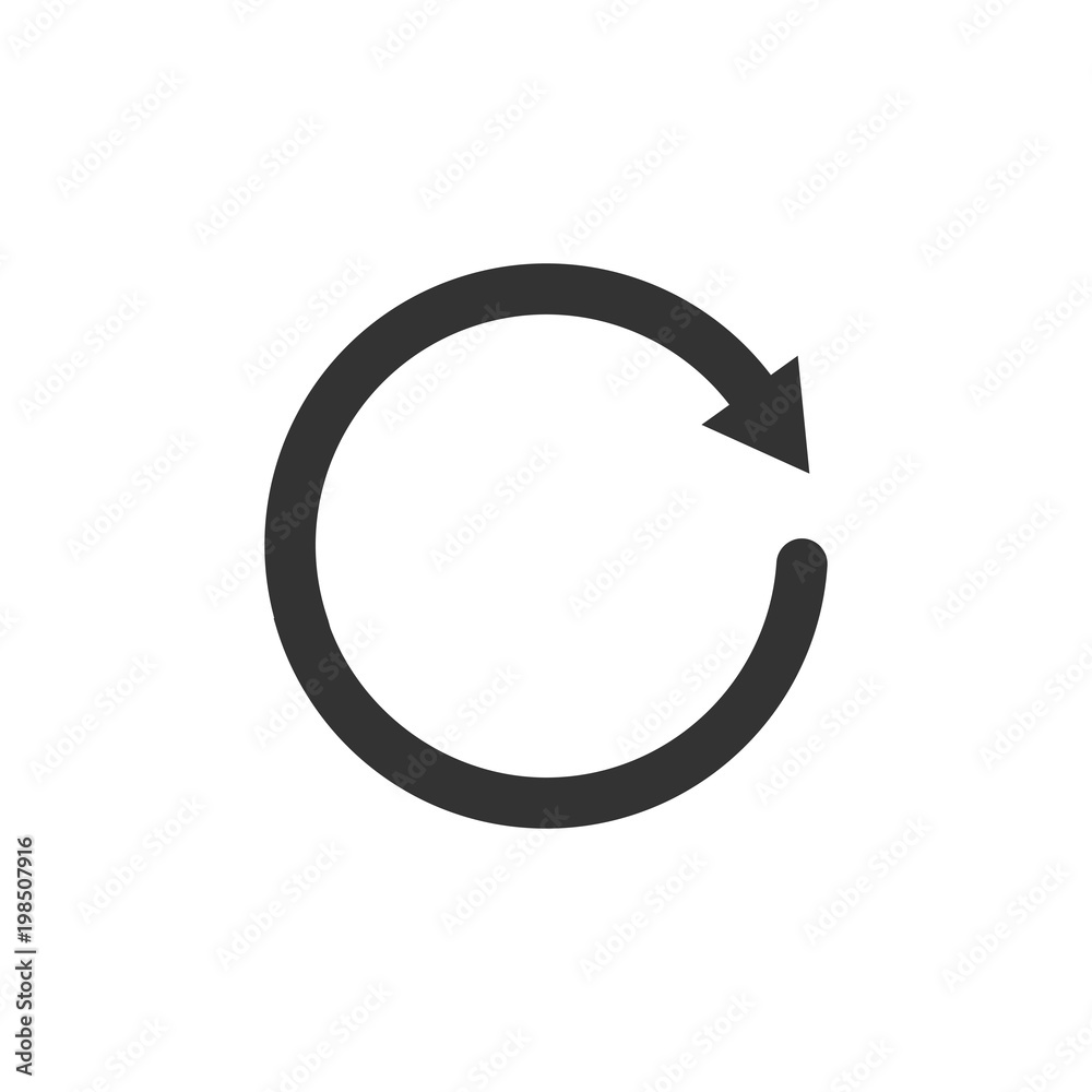 Circle arrow icon. Vector illustration, flat design. Circle arrow icon. Vector illustration, flat design.