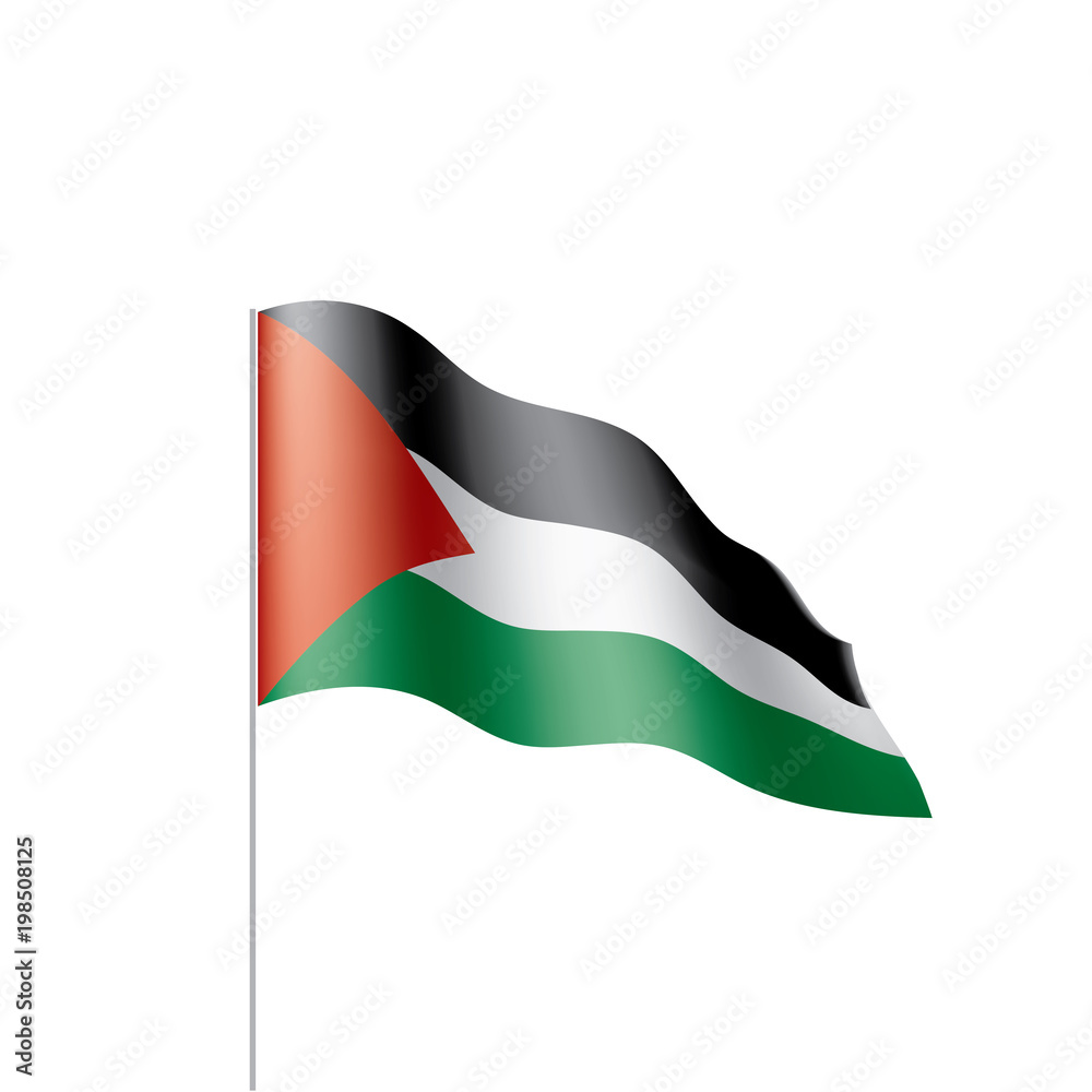 Naklejka premium Palestine flag, vector illustration