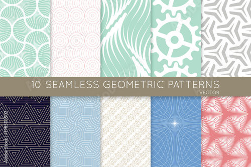 Collection of seamless patterns photo