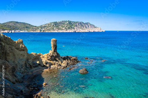 Figueral beach in Ibiza, Spain photo