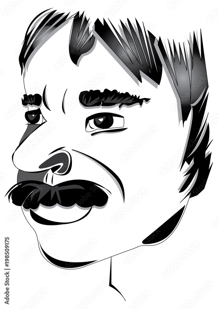 A man with mustache A man with mustache