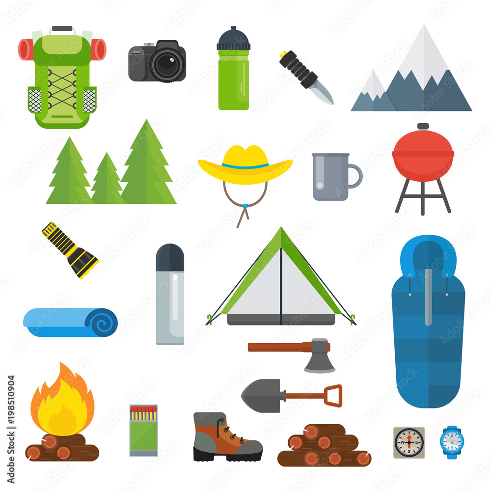 camping gear clipart adobe